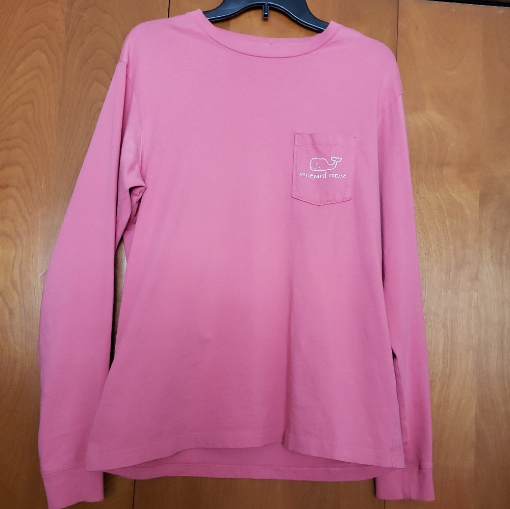 Vineyard Vines salmon pink long sleeve t shirt
